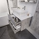 Grossman Мебель для ванной Эдванс 80 подвесная цемент светлый – картинка-20